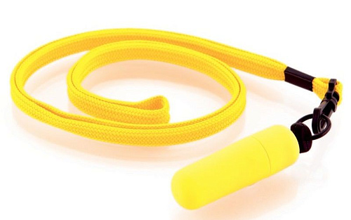 Набор из 10 жёлтых вибропулек на шнурке Sexus Funny Five 4