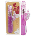 Розовый вибратор с клиторальной бабочкой Seven Creations EXOTIC BUTTERFLY 0581860 (21,5 см)