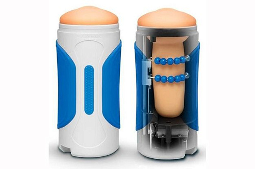 Бело-голубой мастурбатор Autoblow AUTOBLOW 2 MASTURBATOR SLEEVE A E25456