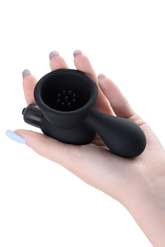 Чёрные виброприсоски-стимуляторы на соски ToyFa 889010