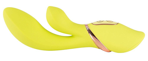 Лаймовый вибратор со стимуляцией клитора Orion 0585220 (20 см)