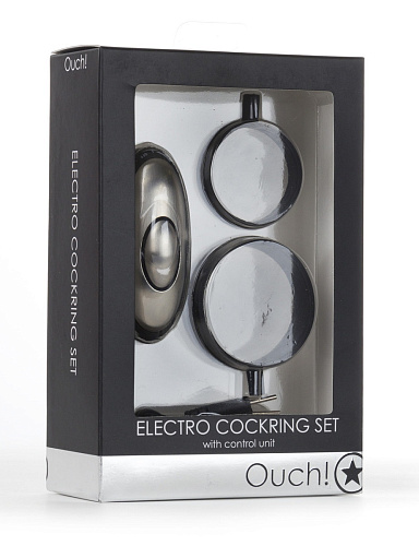 Кольцо на пенис с электростимуляцией Shots Media BV Electro Cockring Set OU067