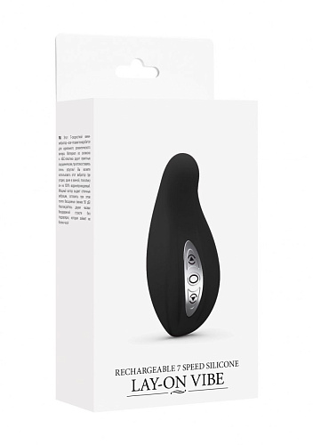 Чёрный мини-вибратор Shots Media BV Lay-On Vibe BGT004BLK