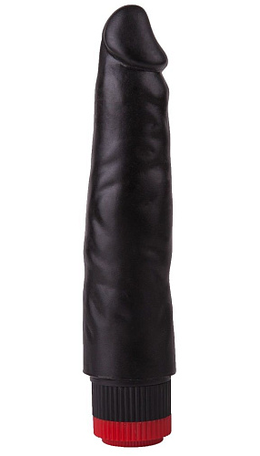 Реалистичный чёрный дилдо с вибрацией LOVETOY (А-Полимер) 417100 (16,5 см)