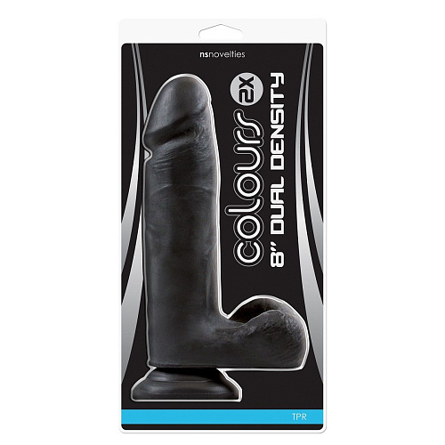 Чёрный фаллоимитатор NS Novelties 2X Dual Density 8 Dildo NSN-0407-13 (24 см)