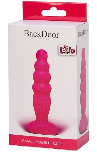 Розовый анальный стимулятор Lola toys Small Bubble Plug 511587lola (11 см)
