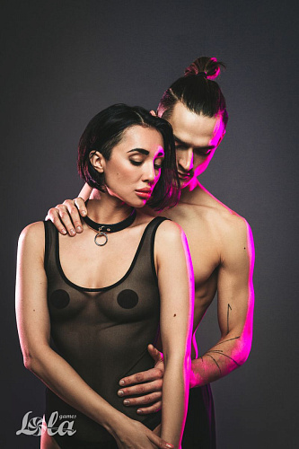 Чёрно-красный ошейник Lola toys Cabaret 1088-01lola