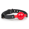 Красный кляп-шар на чёрных ремешках EDC Wholesale Easytoys Ball Gag With PVC Ball ET276RED