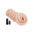 Мастурбатор-вагина телесного цвета с вибрацией Lola toys Satisfaction Vibro Sweet Pussy  2001-04Lola