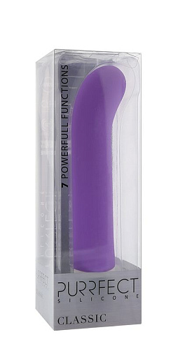 Фиолетовый вибратор Dream Toys PURRFECT SILICONE CLASSIC G-SPOT PURPLE 20773 (17,5 см)