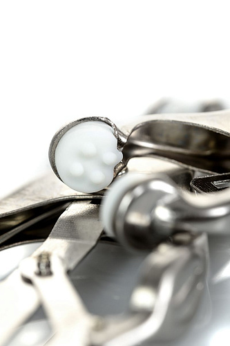 Серебристые зажимы для сосков ToyFa Theatre 705003