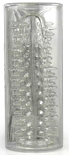 Прозрачная насадка на фаллос с закрытой головкой и усиками Sextoy 2011 00157B-4