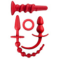 Красный набор для анальной стимуляции Dream Toys MENZSTUFF PLEASURE SET RED 21243