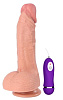 Телесный реалистичный вибратор Real Dual Layer RPDV10006 (21,5 см)