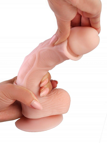 Телесный реалистичный фаллоимитатор с хребтом из киберкожи Сумерки богов 7101-01 BX DD (20 см)