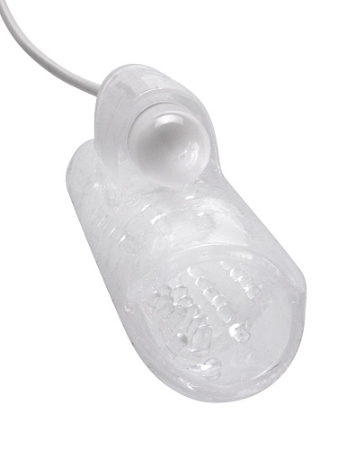 Прозрачная насадка-мастурбатор с вибропулей и проводом USB Pipedream USB SUPER STROKER PD1057-19