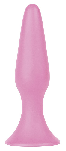 Розовая анальная пробка Shots Media BV Silky Buttplug Big SHT180PNK (16 см)