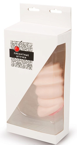 Телесный реалистичный рельефный мастурбатор-вагина Пикантные штучки DP02037