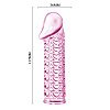 Закрытая розовая насадка-фаллос Bior toys Penis sleeve EE-10037 (11,7 см)