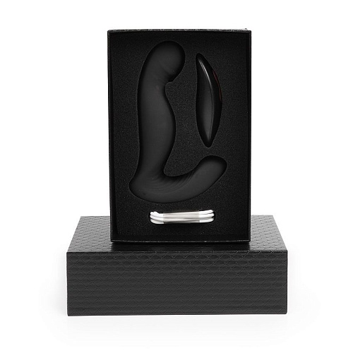 Чёрный вибростимулятор простаты S-HANDE JIGGLE-RCT SHD-S129-2