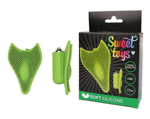 Салатовый клиторальный стимулятор с шипиками Bior toys ST-40143-7 (7,5 см)