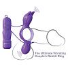 Фиолетовое эрекционное кольцо с вибрацией Pipedream His And Hers Ultimate Rabbit PD5823-12