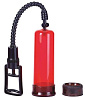 Вакуумная помпа с двумя сменными насадками красного цвета Seven Creations NEW STAY HARD PUMP CLEAR RED 2K499CRD BX GP