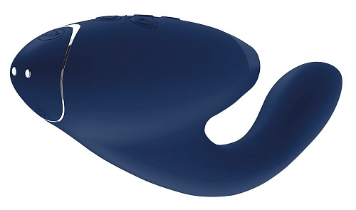 Синий стимулятор с вагинальным отростком Womanizer DUO 05518130000
