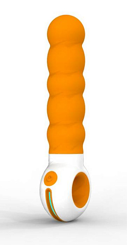 Оранжево-белый водонепроницаемый вибратор Odeco O-zone OD-6001GS ORANGE/WHITE (18 см)