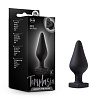 Чёрная анальная пробка с основанием-сердечком Blush Novelties Spank Me Butt Plug BL-95635 (8,5 см)