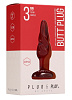 Красная анальная пробка Shots Media BV Butt Plug Rounded 3 Inch PLU004ACR (7,6 см)