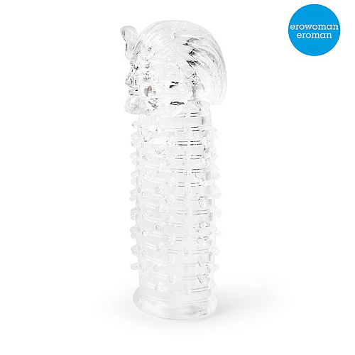 Закрытая прозрачная насадка на пенис Bior toys Crystal Sleeve Faraon EE-10010 (13,5 см)