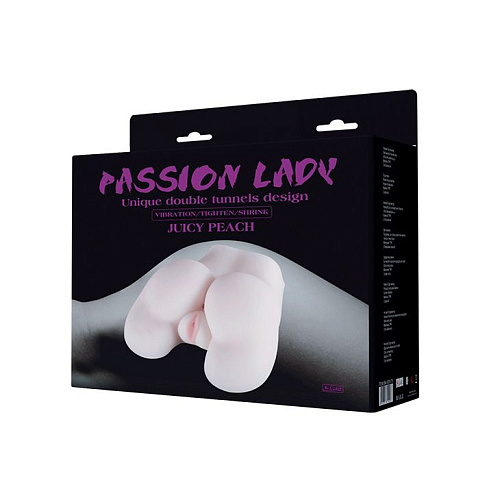 Телесные вагина и анус с вибрацией Baile Passion Lady BM-009173