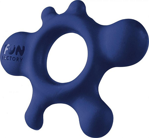 Синее эрекционное кольцо Fun Factory Rain 51451