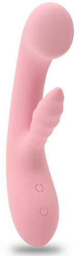 Нежно-розовый вибратор со стимулятором клитора Chisa The Unicorn CN-511087530 (21,5 см)