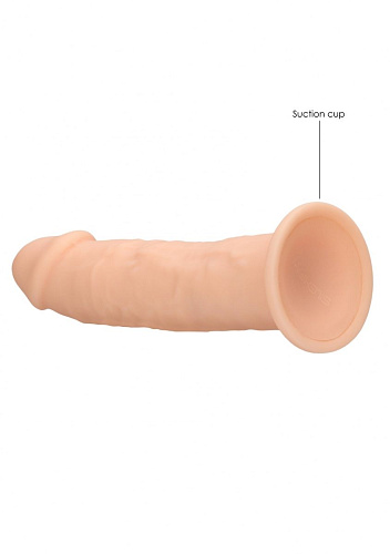 Телесный фаллоимитатор без мошонки Shots Media BV Silicone Dildo Without Balls REA079FLE (15,3 см)