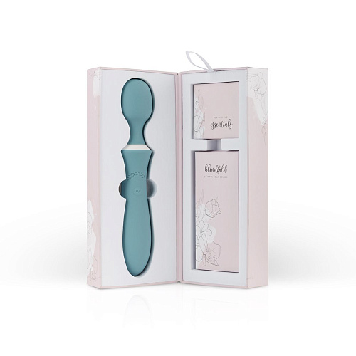 Жезловый вибромассажёр в гразно-синем цвете EDC Wholesale The Orchid Wand Vibrator BLM001