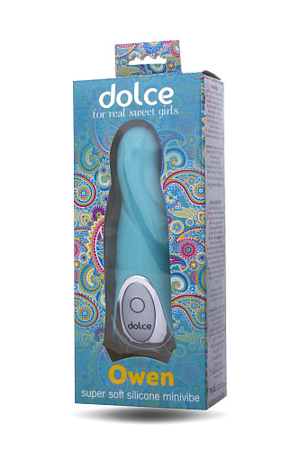 Голубой мини-вибратор ToyFa Dolce Owen 591005 (12,5 см)
