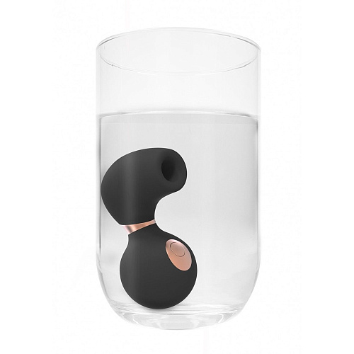 Чёрный клиторальный вакуум-волновой массажёр Irresistible Invincible IRR003BLK