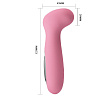 Нежно-розовый вибратор с загнутой продолговатой головкой Baile Grace BI-014359-1 (12,6 см)