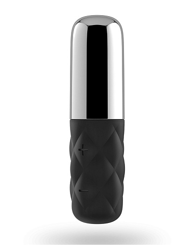 Чёрно-серебристая вибропуля Satisfyer Mini Sparkling Darling J2018-43-1