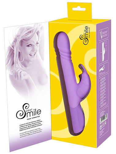 Фиолетовый вибратор с возвратно-поступательными движениями Orion Push Vibrator 05888140000 (25 см)