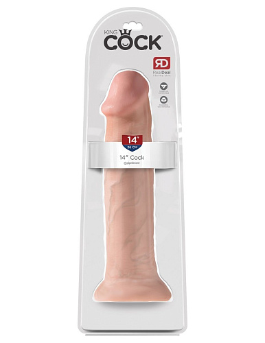 Телесный фаллоимитатор-гигант на присоске Pipedream 14 Cock PD5540-21 (36 см)