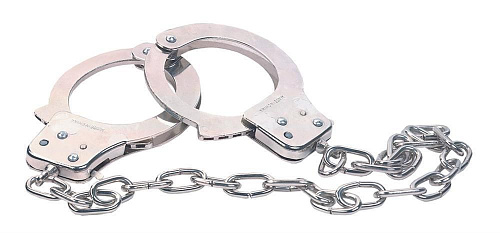 Наручники из металла с длинной цепочкой NMC CHROME HANDCUFFS METAL HANDCUFFS W. KEY 160219