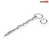 Серебристый стимулятор уретры с двумя сменными кольцами Bior toys NTU-80415