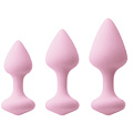 Набор из 3 нежно-розовых анальных пробок NS Novelties Triple Kiss Trainer Kit NSN-0529-84