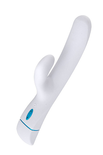 Бело-синий водонепроницаемый вибратор со стимуляцией клитора Erotist Erotist Life 540206 (22 см)