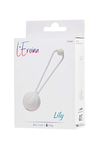 Белый вагинальный шарик ToyFa LILY 564004