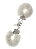 Металлические наручники с белой меховой опушкой Dream Toys METAL HANDCUFF WITH PLUSH WHITE 160025