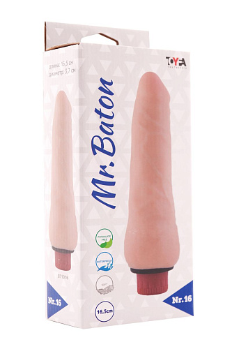 Вибратор телесного цвета ToyFa Mr.Baton Soft №16 871016 (16,5 см)